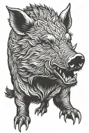 boar tattoo design idea