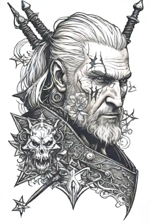 Witcher 3 tattoo design idea