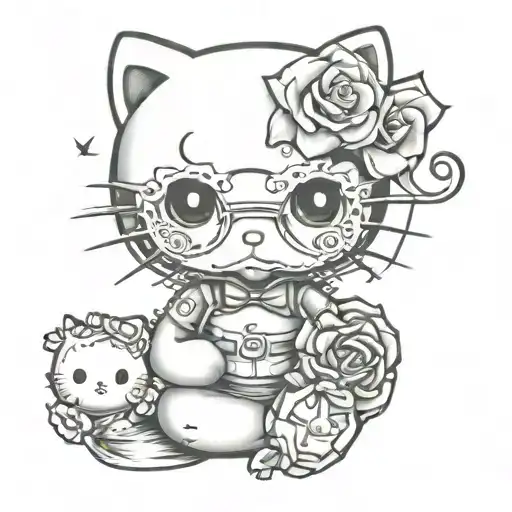hello kitty bpd tattoo design idea