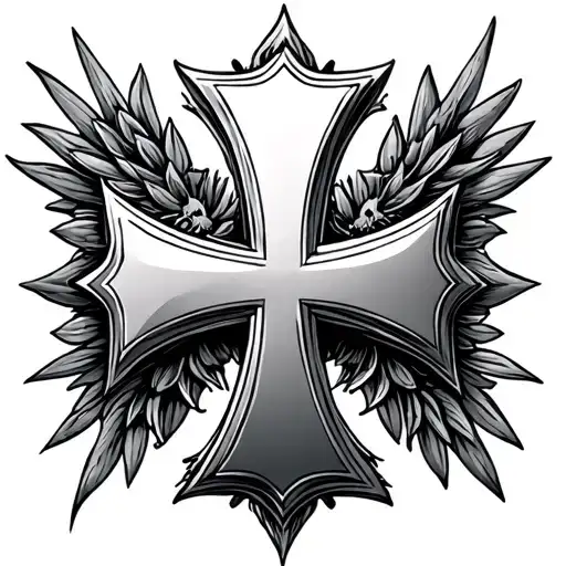 Malta maltese cross tattoo design idea