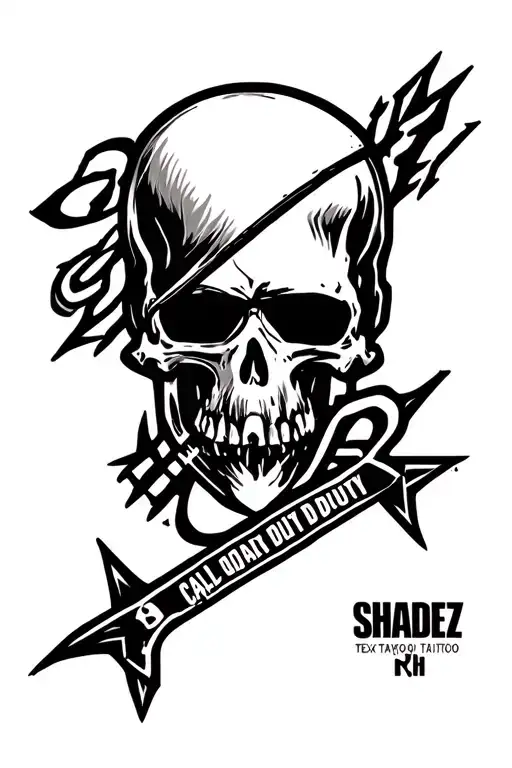 "SHADEZ" call of duty tattoo design idea