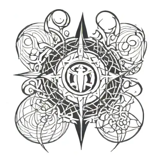 witchcraft, which is located between the breasts tattoo design idea