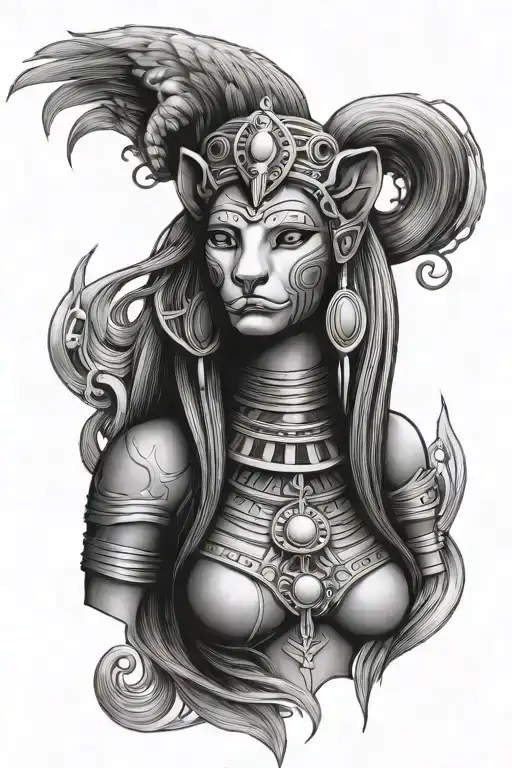 sekhmet tattoo design idea