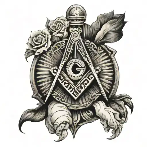 60 year old Freemason father husband rock fan tattoo design idea