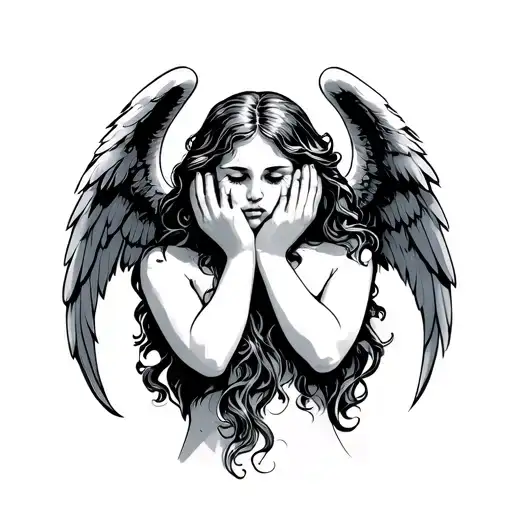 hear no evil speak no evil see no evil angels tattoo design idea