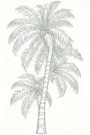 palm tree only without background tattoo design idea
