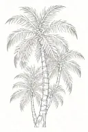palm tree only without background tattoo design idea