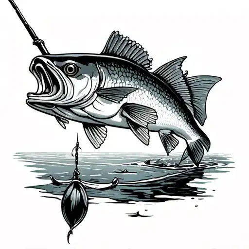 Gone Fishing tattoo design idea