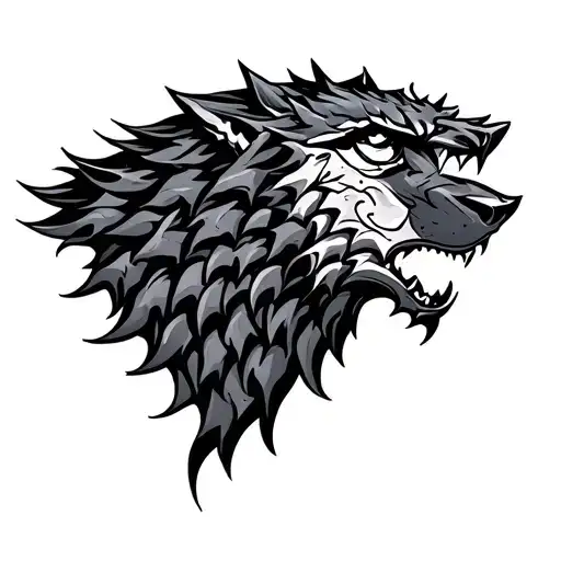 House Stark tattoo design idea