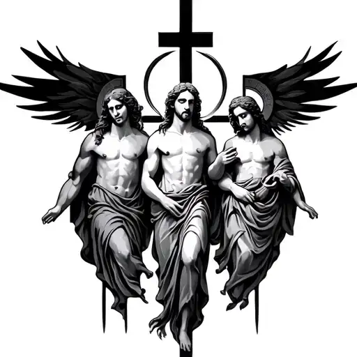 the holy trinity tattoo design idea