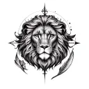 Show me some tattoo designs which incorporates Pisces, Libra, Leo and Gemini with Leo as the leading sign tattoo design idea