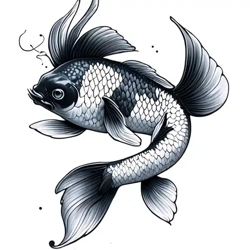 Japanese koi carps tattoo design idea