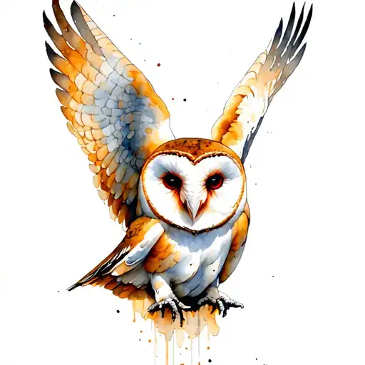 David bowie; barn owl tattoo design idea