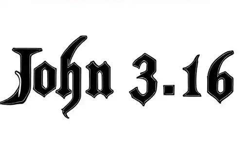 "John 3:16" tattoo design idea