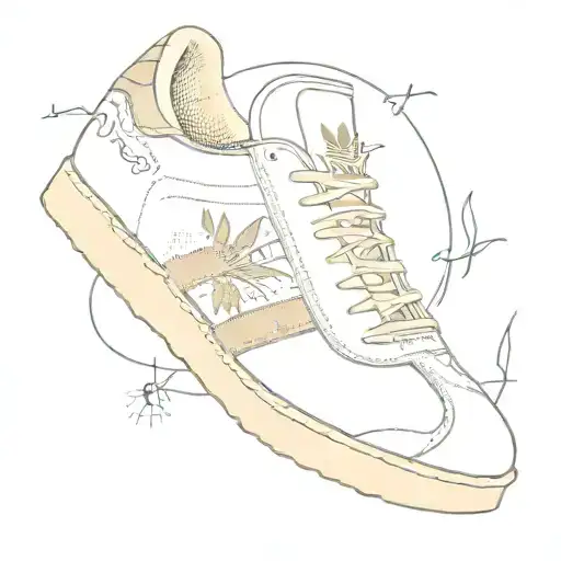goose adidas gazelle sneakers tattoo design idea