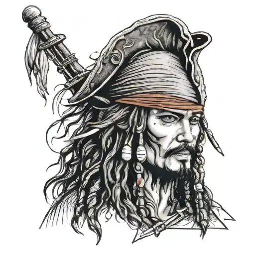 jack sparrow tattoo design idea