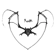 mountain bat tree tattoo design idea