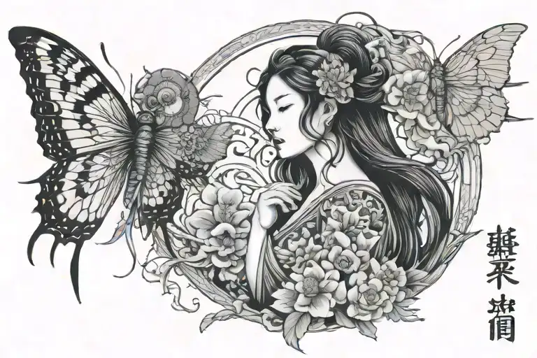 arthemis, selene, hecate goddes tattoo design idea