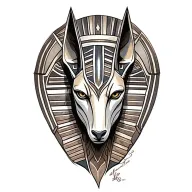 Anubis head  tattoo design idea