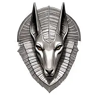 Anubis head  tattoo design idea