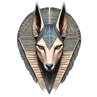 Anubis head  tattoo design idea