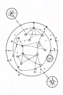 libra and capricorn constellations tattoo design idea