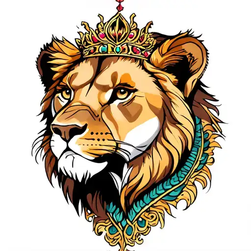 lioness queen tattoo design idea