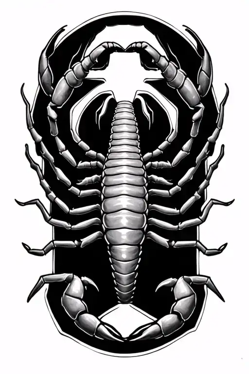 word"neurodivergant" with scorpion tattoo design idea