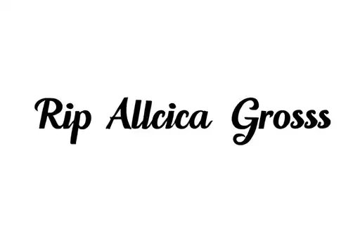 "Rip Alicia Gross" tattoo design idea