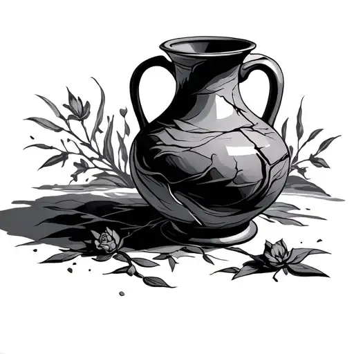 Broken Vase tattoo design idea