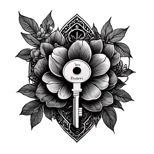 I Hate it here so I will go to secret gardens in my mind people need a key to get to the only one is mine tattoo design idea