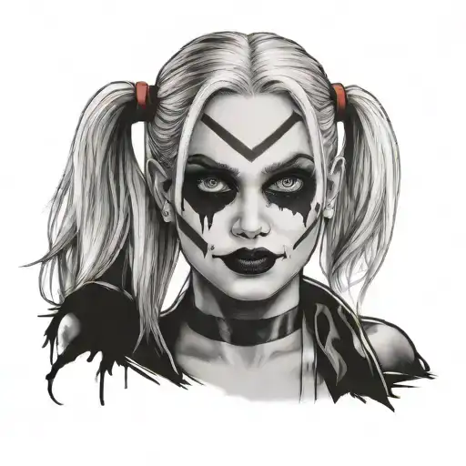regard harley quinn tattoo design idea