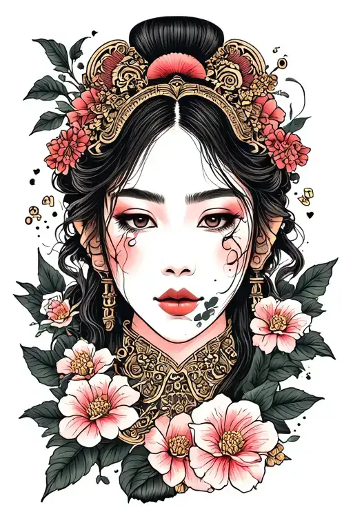 tattoo design for a cover up, Japanese blackout style tattoo design idea