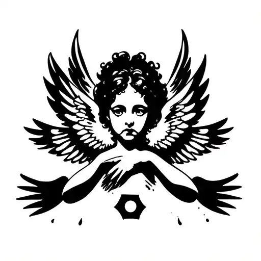 Cherub angel tattoo design idea