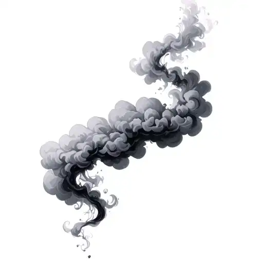 Filler Clouds and Smoke tattoo design idea