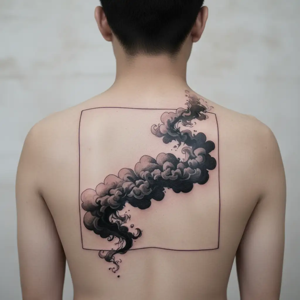 Filler Clouds and Smoke tattoo design idea
