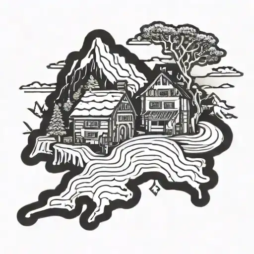 Origins swiss and norway, with references to sport and video games  tattoo design idea