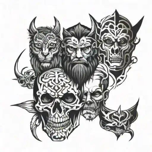 trio tattoo for men tattoo design idea