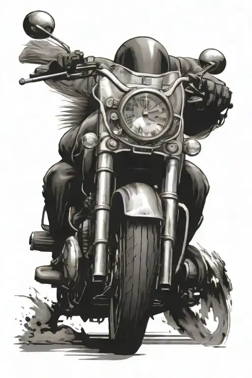 triton motorbike for dad tattoo design idea