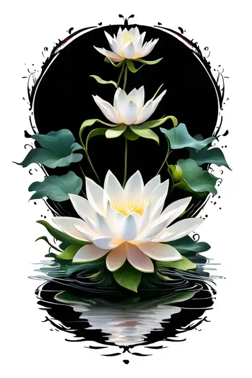 white lotus tattoo tattoo design idea