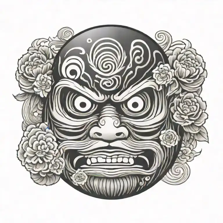 Daruma tattoo design idea