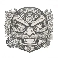 Daruma tattoo design idea