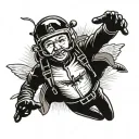 skydiving tattoo design idea