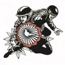 skydiving tattoo design idea