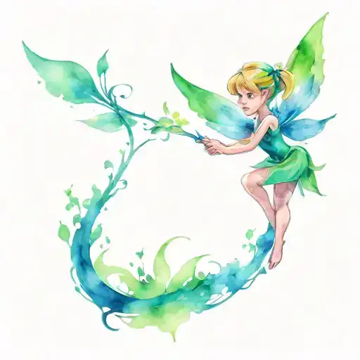 tinkerbell tattoo design idea