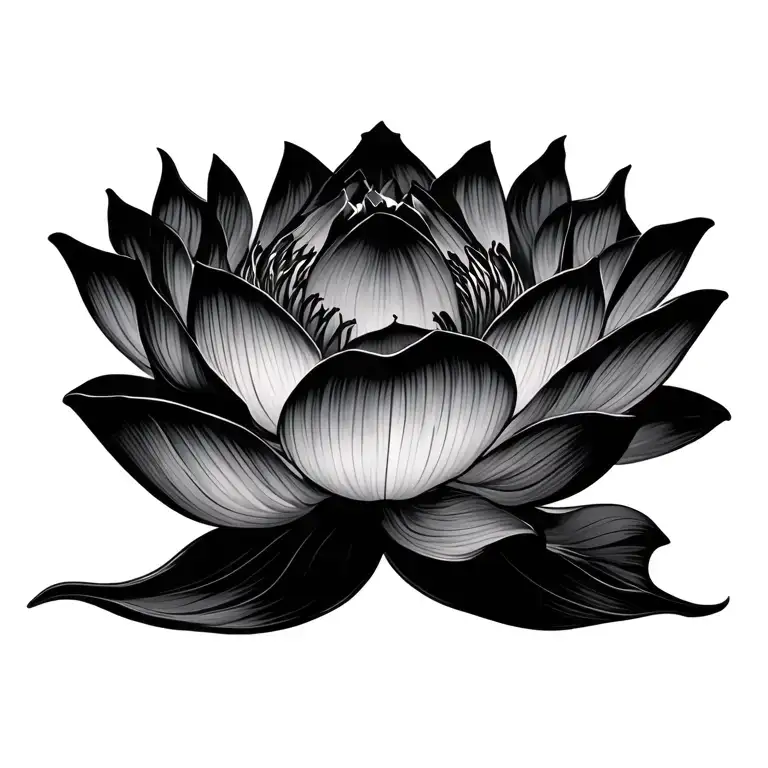 Ranken Lotus flower intertwined tattoo design idea