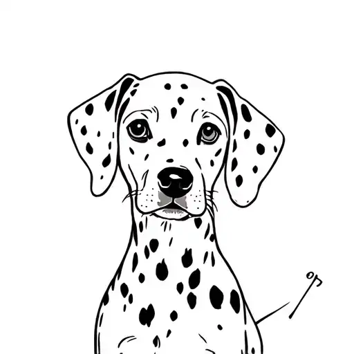 Dalmatian Puppy tattoo design idea
