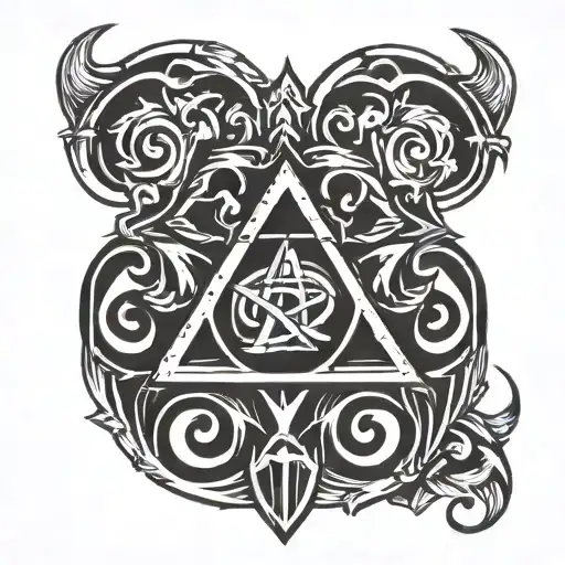 simple outlaw thief symbol tattoo design idea