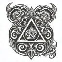 simple outlaw thief symbol tattoo design idea