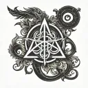 simple outlaw thief symbol tattoo design idea